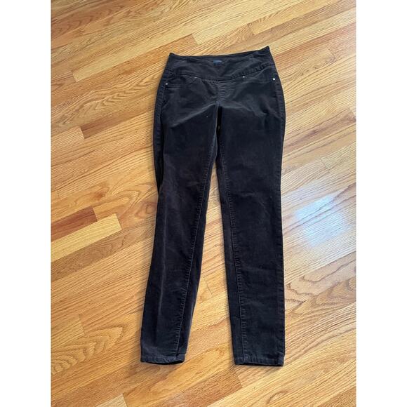 JAG brown corduroy Leggings size 4 soft‎ stretch pull on chocolate brown perfect - Picture 1 of 6